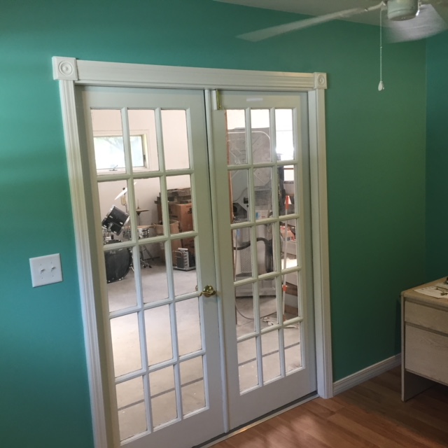 French doors added to room addition
