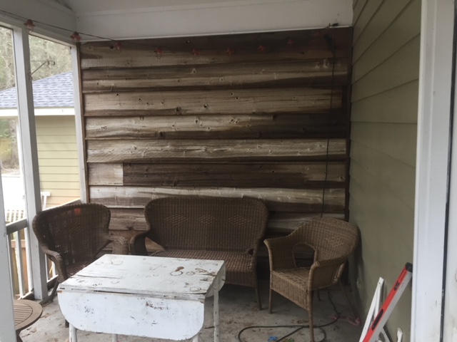 custom reclaimed barn wood accent wall